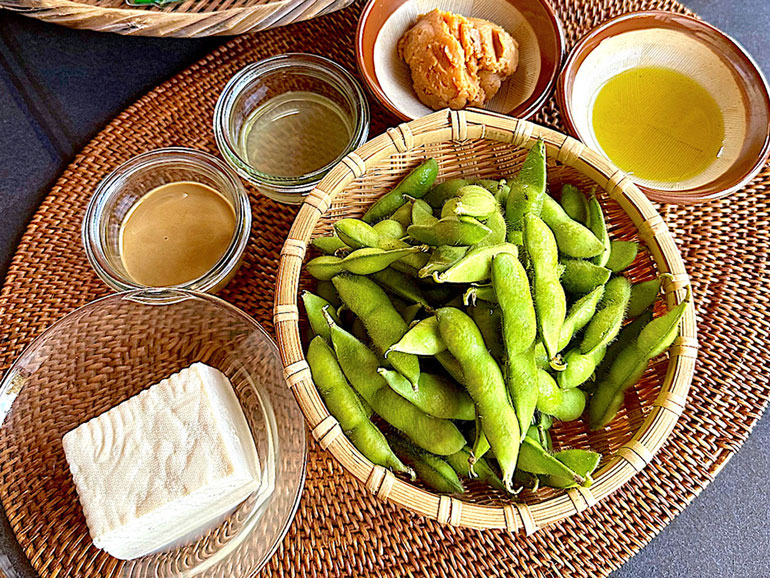 枝豆と豆腐と味噌 和風フムス|伊彌彦ちゃまめ